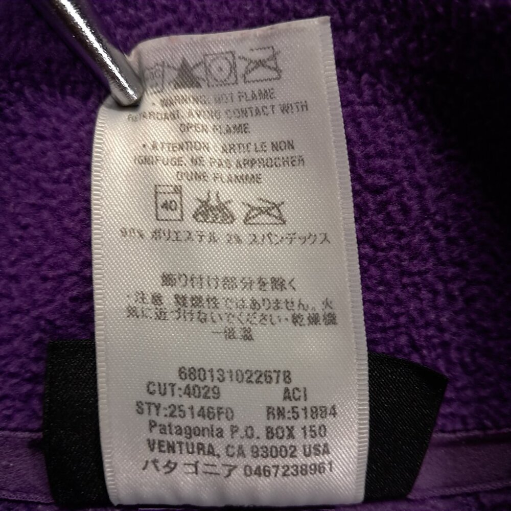 Patagonia R2 Fleece Jacket Women Medium Purple Full Zip Pockets 25146 - Picture 9 of 9